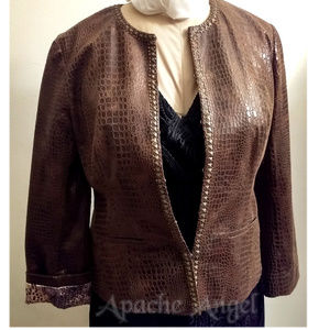Chico's Jackets & Coats - Chico's Faux Leather Snakeskin Jacket Sz 16 Chico's Jackets & Coats - Chico's Faux Leather Snakeskin Jacket Sz 16